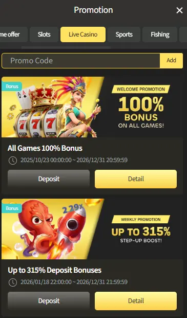 Casino Bonuses and Promotions